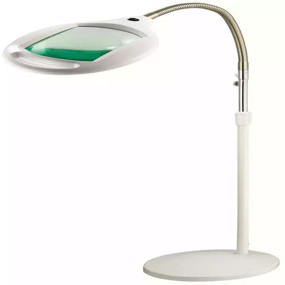 Lighteme 8X10 – Stehlampe mit ganzseitiger Vergrößerung – Freihändige Lupe mit hellem LED-Licht zum Lesen – Flexibler Schwanenhals hält die Position 