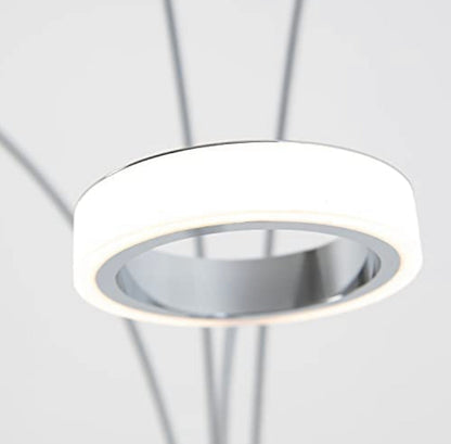 Lighteme Optical LED Integrated Floor Lamp Light Fixture, Chrome