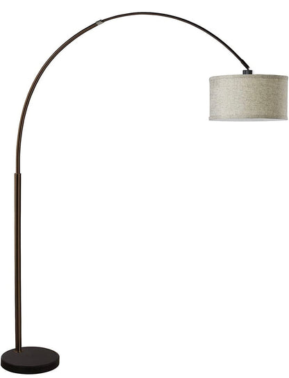 Lighteme Arc Floor Lamp with Unique Hanging Drum - Arching Over The Couch