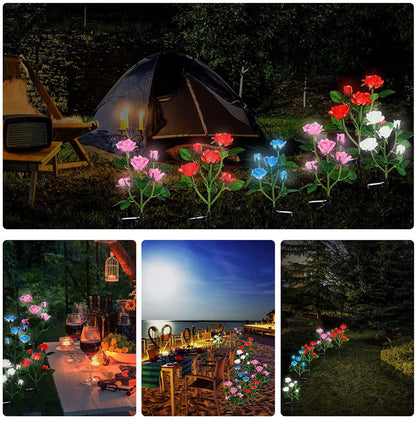 Lighteme Solar LED Rose Flower Light (2 Pack)