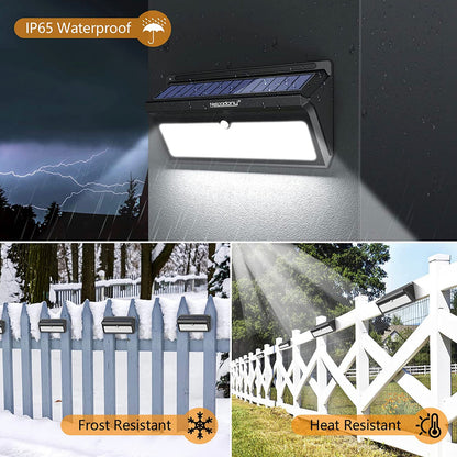 Lighteme Solar Outdoor Lights 100 LED Motion Sensor Solar Security Lights 4-Pack