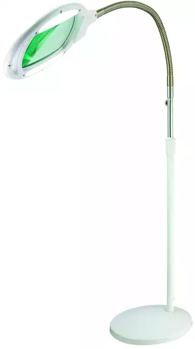 Lighteme 8X10 – Stehlampe mit ganzseitiger Vergrößerung – Freihändige Lupe mit hellem LED-Licht zum Lesen – Flexibler Schwanenhals hält die Position 
