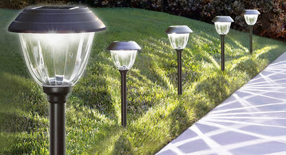 Lighteme 10 Pack Solar Pathway LED Lights Outdoor-Stainless Steel 15 Lumen( Bronze )
