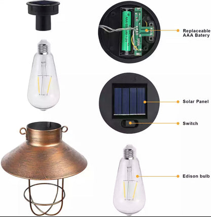 Lighteme Hanging Solar Lantern with Shepherd Hook 31 Inch