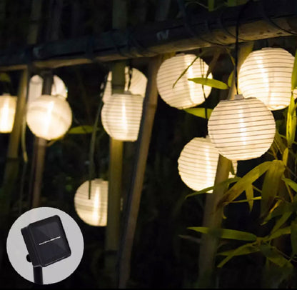 Lighteme 27Ft Solar Lamp Lantern Led Solar Garden Light Garland -10 Bulbs
