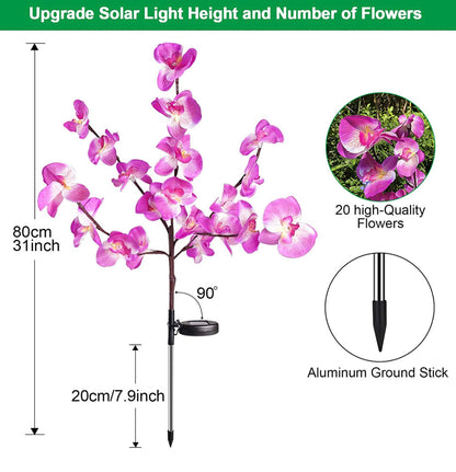 Lighteme 2 Pack Solar Orchid Flower Lights -40 Flowers