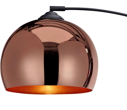 Lighteme Arc-Stehlampe für über der Couch mit kugelförmigem Lampenschirm, passt zu Ihrer Wohnzimmereinrichtung – hohes Stehlicht (4 Farben)