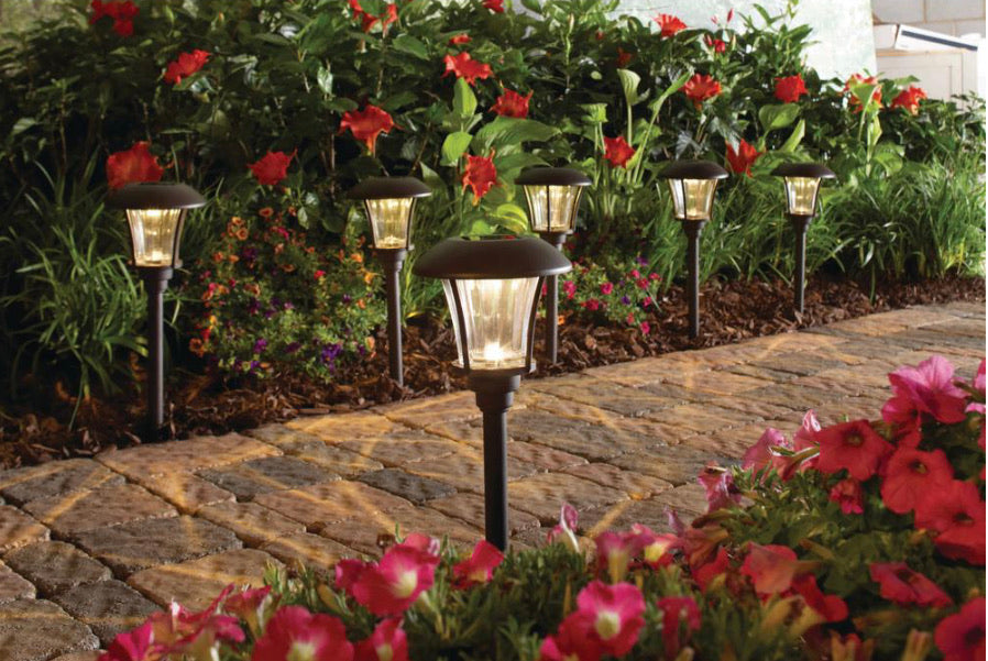 Lighteme Solar-Wegeleuchte, LED, Landschaft, 10 Lumen, Bronze (8er-Pack) 