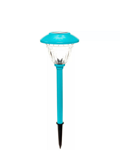 Lighteme 10 Pack Solar Pathway LED Lights Outdoor-Stainless Steel ( Turquoise )