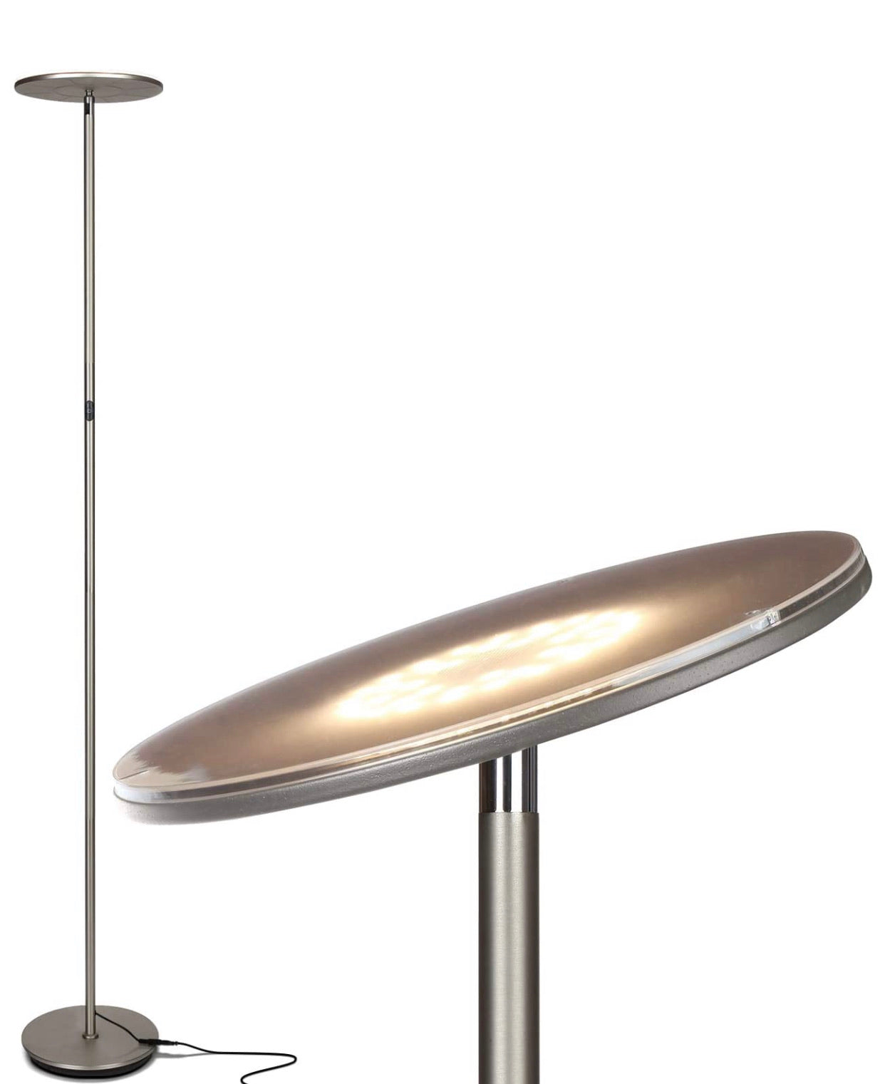 Lighteme Sky Moon LED-Torchiere-Stehlampe, superhell – hohe Lumenzahl für Wohnzimmer und Büros – dimmbar