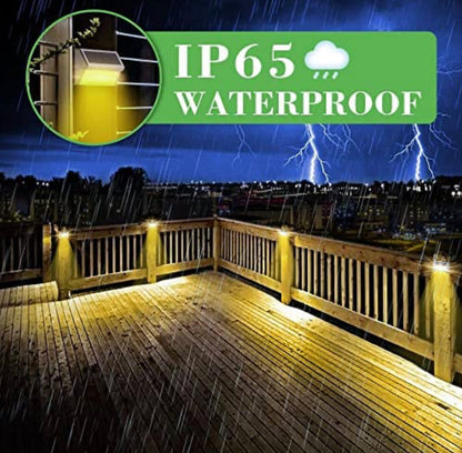 【6 Pack】Lighteme 30 LED Solar Step Lights Outdoor Stainless Steel Bright Solar Deck And Stairs Lights