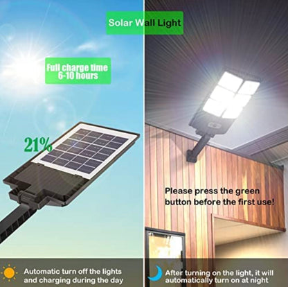 Lighteme 150W Solar Lights, 3 Modes Led Solar Wall Light Motion Sensor with Remote Control, 8000LM