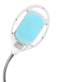 Lighteme 8X10 - Full Page Magnifying Floor Lamp - Hands Free Magnifier with Bright LED Light for Reading - Flexible Gooseneck Holds Position