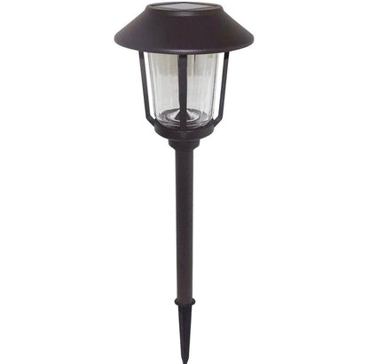 Lighteme 15-Lumen Solar Pathway Lights, Aluminum And Glass 6 Pack