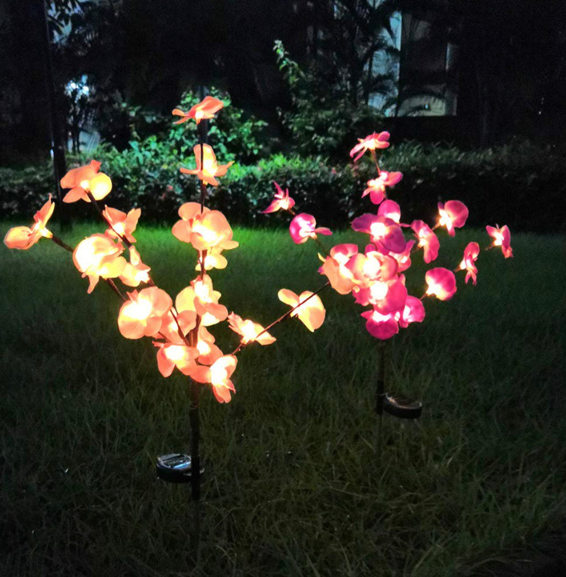 Lighteme 2 Pack Solar Orchid Flower Lights -40 Flowers
