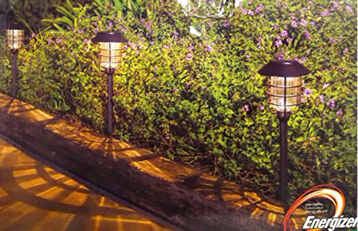 Lighteme Solar LED Pathway Lights - Oil-rubbed Bronze 4 Pack