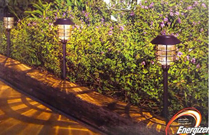 Lighteme Solar LED Pathway Lights - Oil-rubbed Bronze 4 Pack