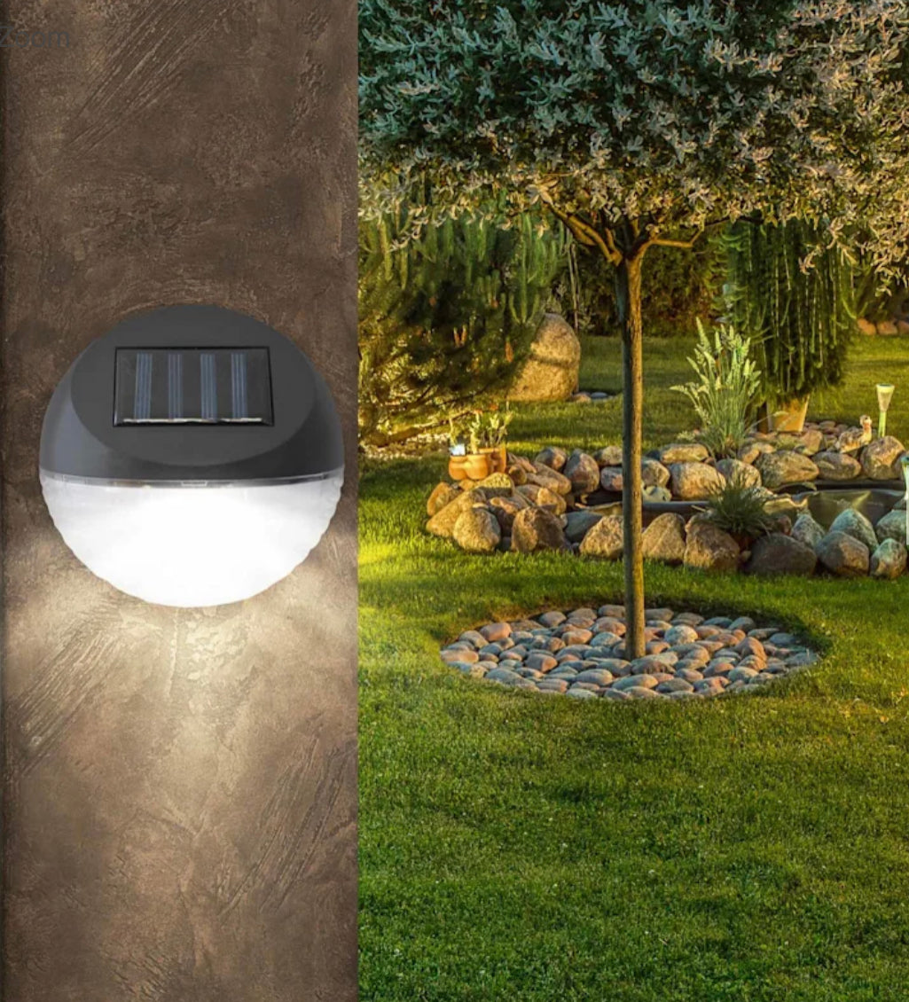 Lighteme Black  Deck Solar Lights Powered  LED  Utility Light 4 Pack