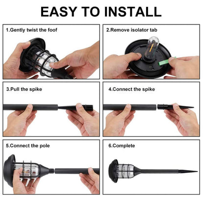 Lighteme Solar Pathway Lights Outdoor 8 Pack