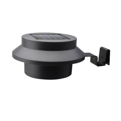 Lighteme Black Solar Powered LED Post Cap Fence Light 4 Pack