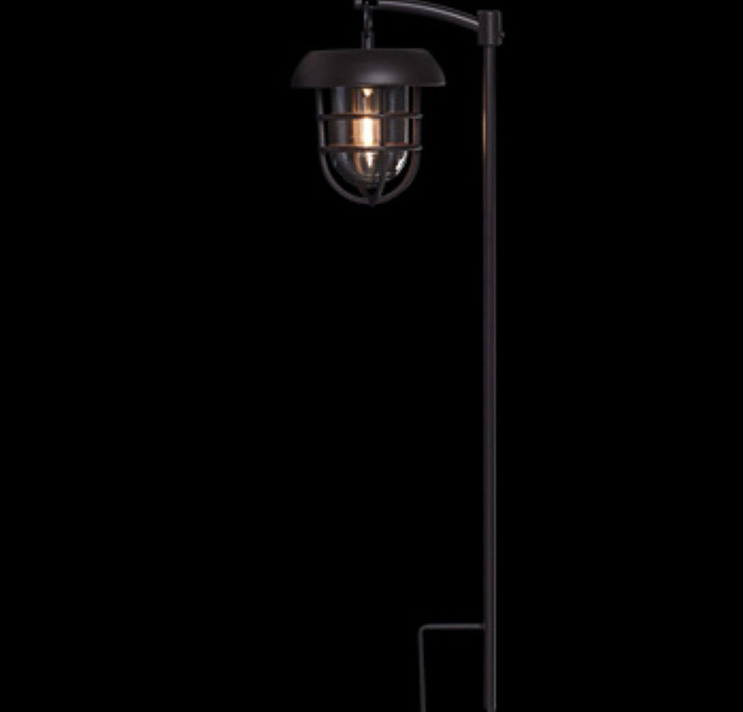 Lighteme LED Solar Hanging Lights on Shepherds Hook Metal Pole (Set of 4)