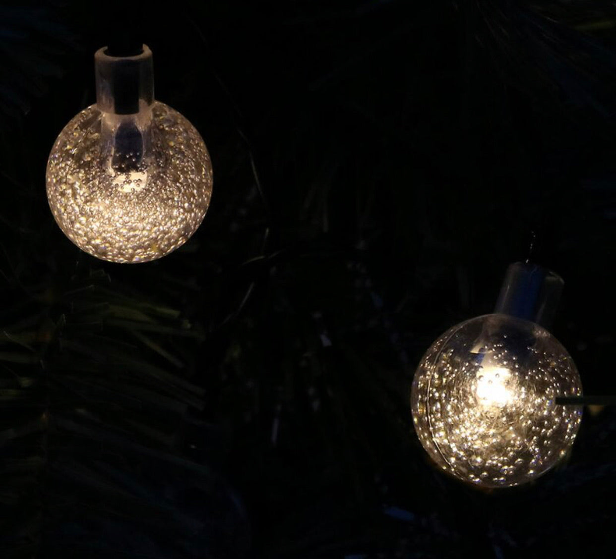 Lighteme 50 LED Solar Lamp Crystal Ball Globe Bulbs Waterproof -27Ft