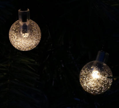 Lighteme 50 LED Solar Lamp Crystal Ball Globe Bulbs Waterproof -27Ft