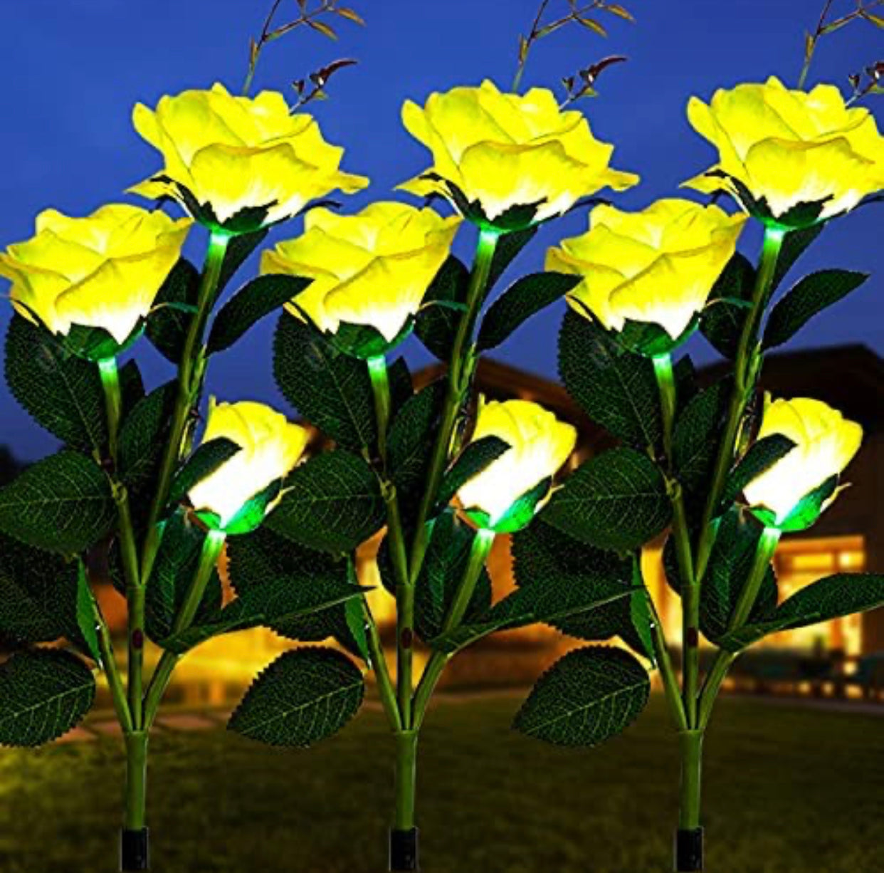 Lighteme Solar LED Rose Flower Light (2 Pack)