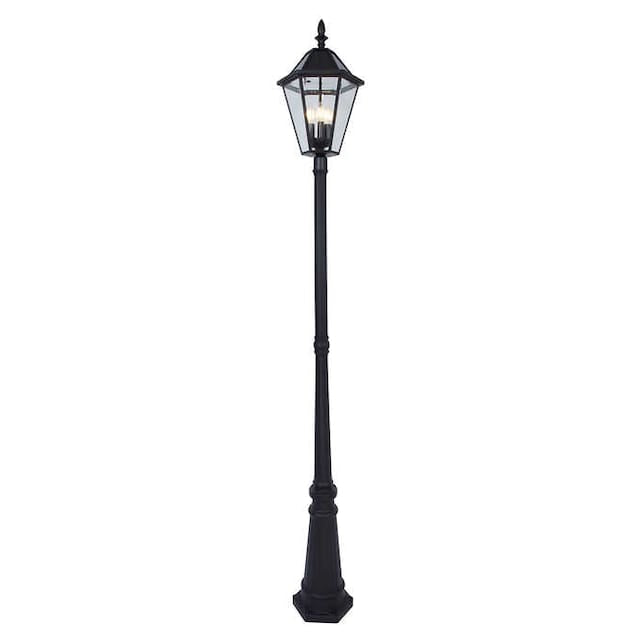 Lighteme Outdoor Solar LED Lamp Post Lights 300 Lumen 90 Inch Tall