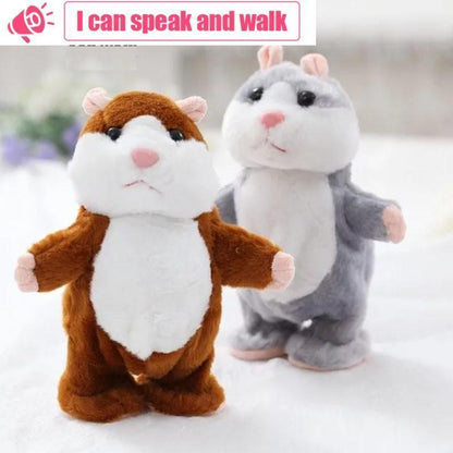 Lighteme Cute Walking & Talking Interactive Sound Record Hamster Plush Toy