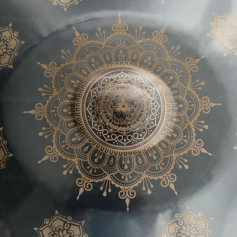 MiSoundofNature Mandala-Muster, individuell gestaltet, F3-Handpan Drum aus Nitridstahl, 22 Zoll, 9/10/11/12 Noten