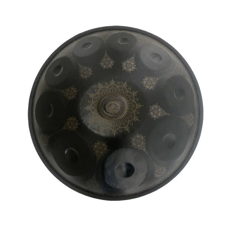 MiSoundofNature Mandala-Muster, individuell gestaltet, F3-Handpan Drum aus Nitridstahl, 22 Zoll, 9/10/11/12 Noten