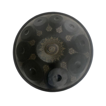 MiSoundofNature Mandala-Muster, individuell gestaltet, F3-Handpan Drum aus Nitridstahl, 22 Zoll, 9/10/11/12 Noten
