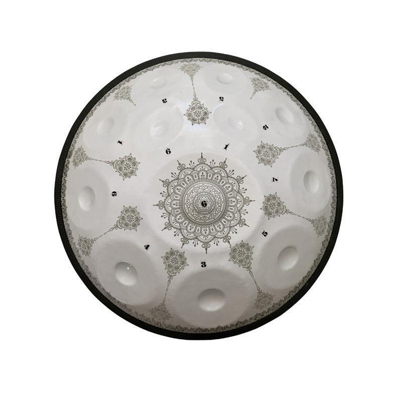 Royal Garden Maßgeschneiderte F3 Handpan 22 Zoll (12+2) Noten Edelstahl/Nitridstahl Handgefertigte Mandala-Handpan Drum