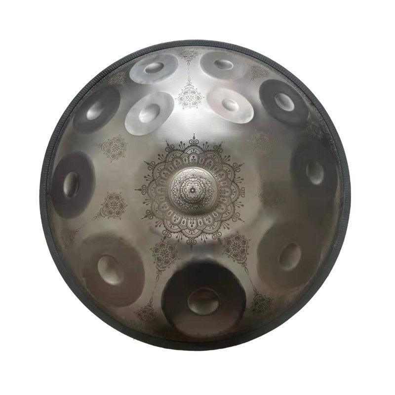 Royal Garden Maßgeschneiderte F3 Handpan 22 Zoll (12+2) Noten Edelstahl/Nitridstahl Handgefertigte Mandala-Handpan Drum
