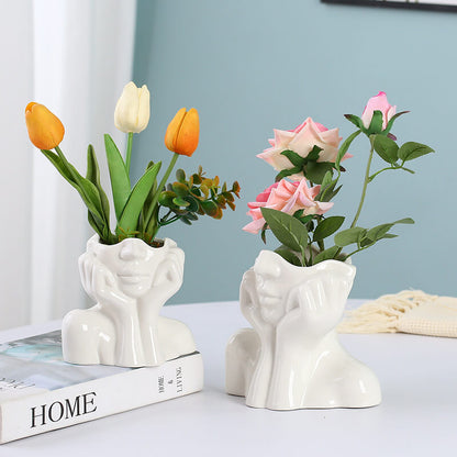 Lighteme Portrait Art Ceramic Vases