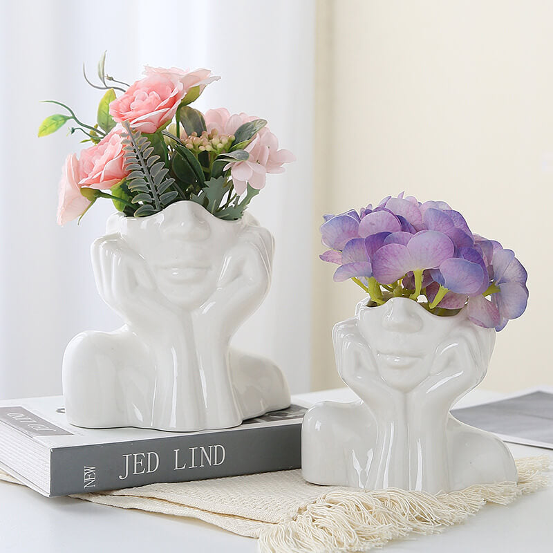 Lighteme Portrait Art Ceramic Vases
