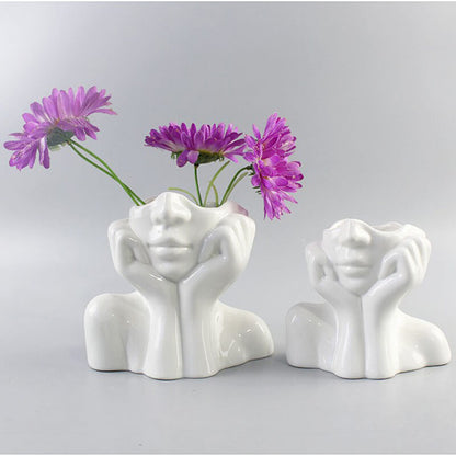 Lighteme Portrait Art Ceramic Vases
