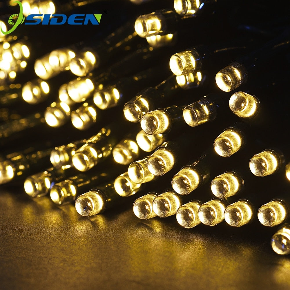 Lighteme 33Ft Solar Led string light 100LED Light-Green Wire