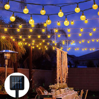 Lighteme 50 LED Solar Lamp Crystal Ball Globe Bulbs Waterproof -27Ft
