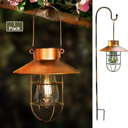 Lighteme Hanging Solar Lantern with Shepherd Hook 31 Inch