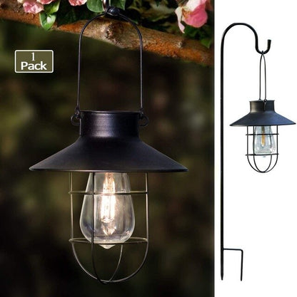 Lighteme Hanging Solar Lantern with Shepherd Hook 31 Inch