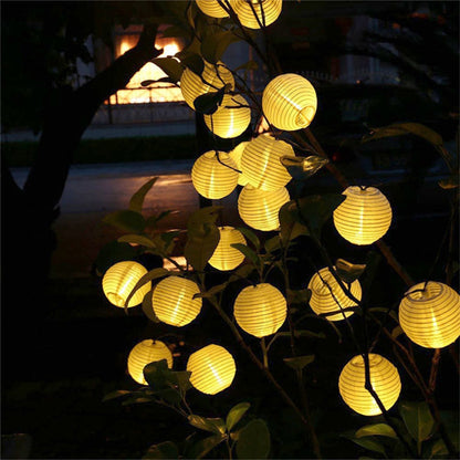Lighteme 27Ft Solar Lamp Lantern Led Solar Garden Light Garland -10 Bulbs