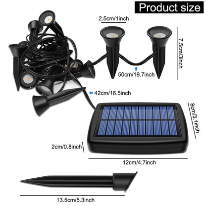 Lighteme Solar In-Ground String Pathway Lights 10-in-1