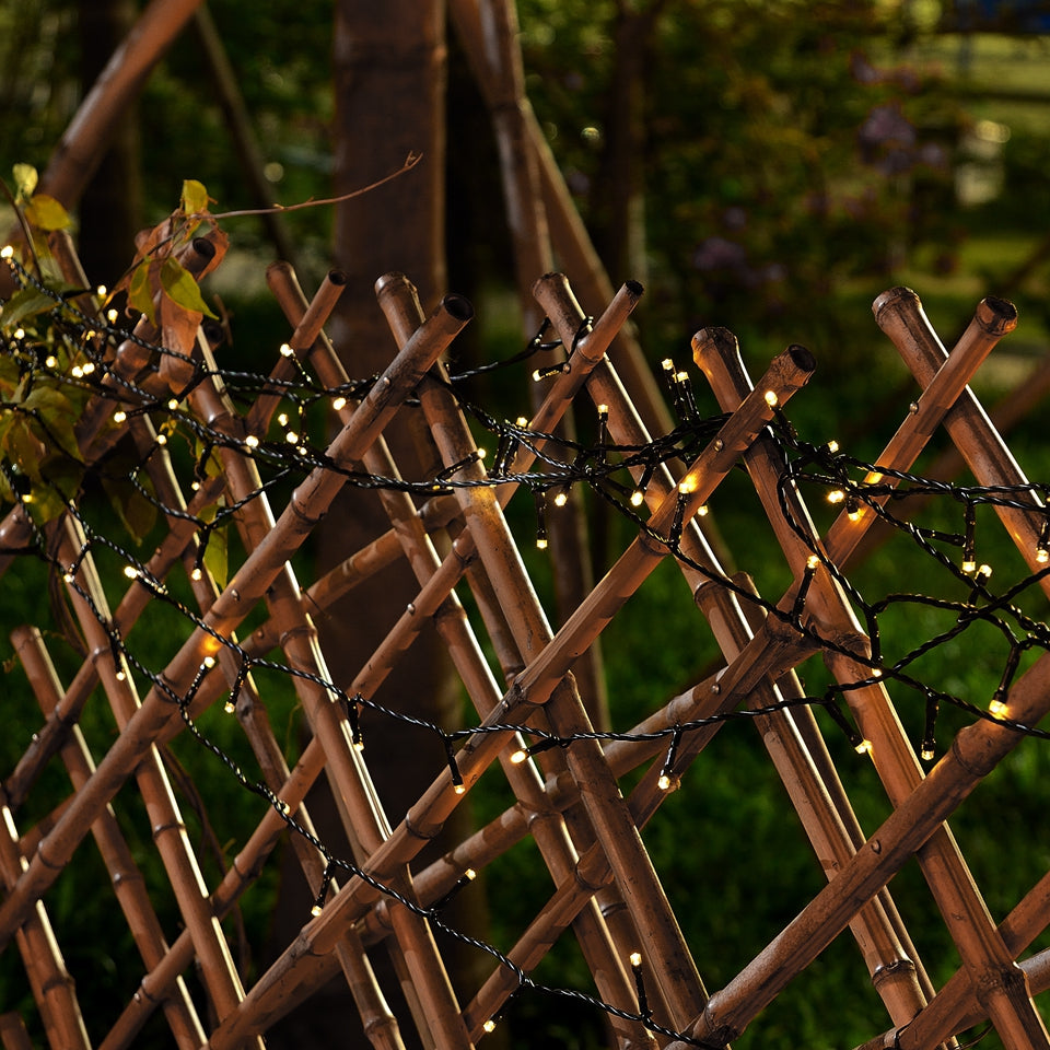 Lighteme 33Ft Solar Led string light 100LED Light-Green Wire