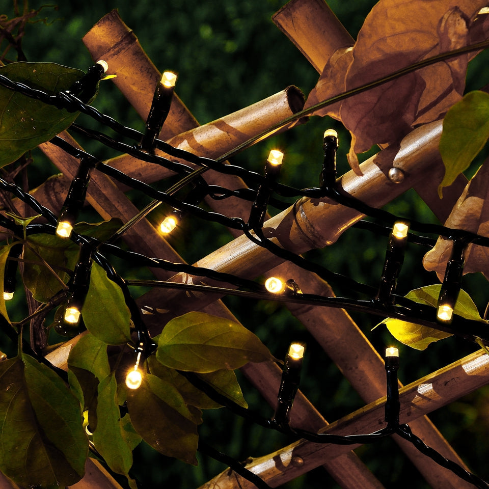 Lighteme 33Ft Solar Led string light 100LED Light-Green Wire