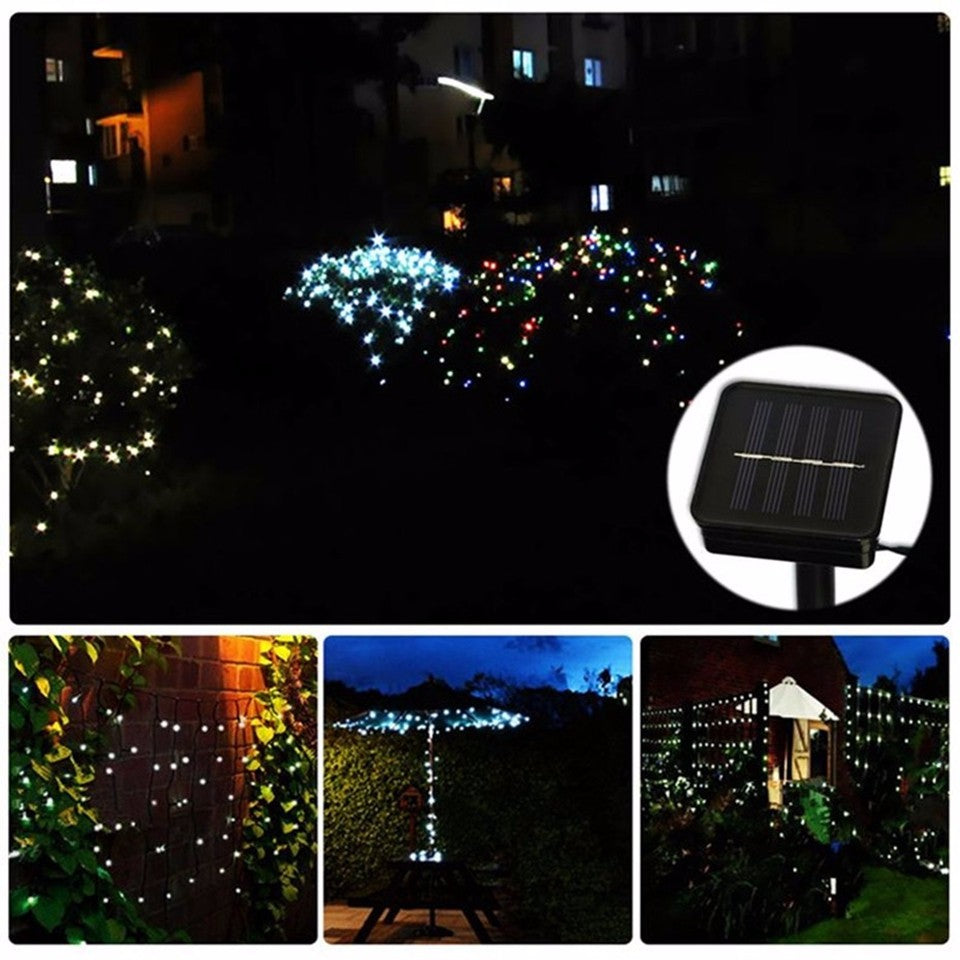 Lighteme 33Ft Solar Led string light 100LED Light-Green Wire