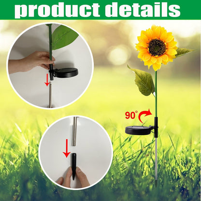 Lighteme Solar Sunflower Lights (4 Pack)