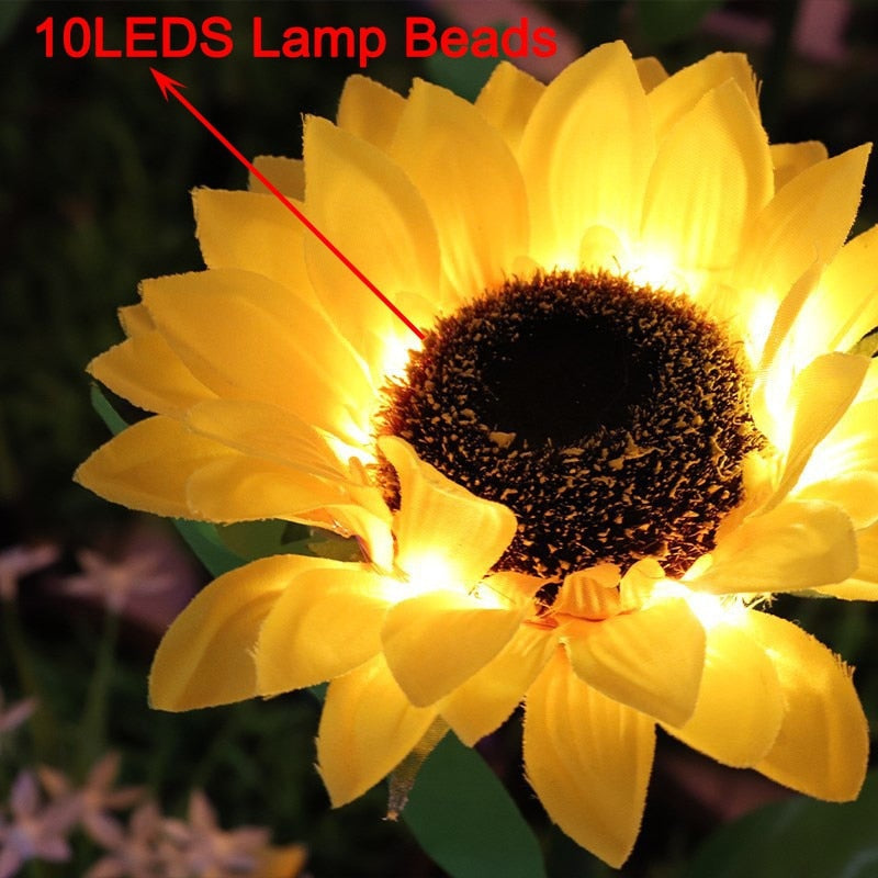 Lighteme Solar Sunflower Lights (4 Pack)