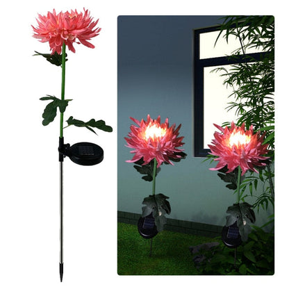 Lighteme Solar LED Light Artificial Chrysanthemum Flower (3 Pack)